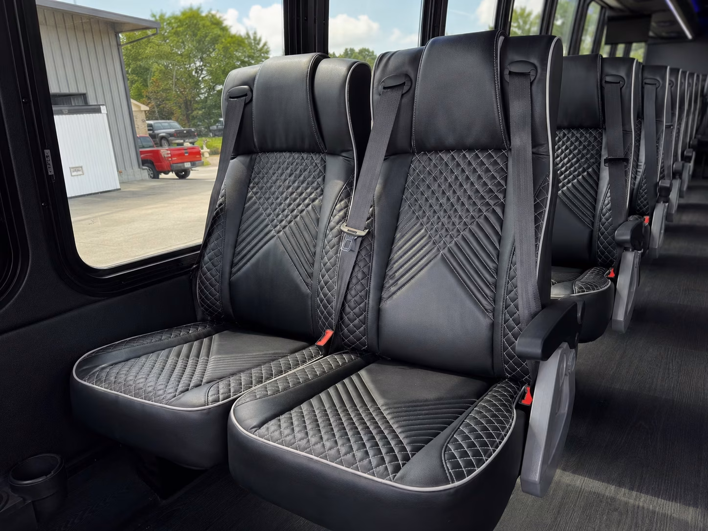 56 passenger charter bus interior