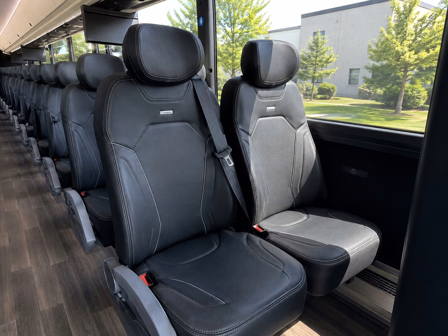 apple valley charter bus interior