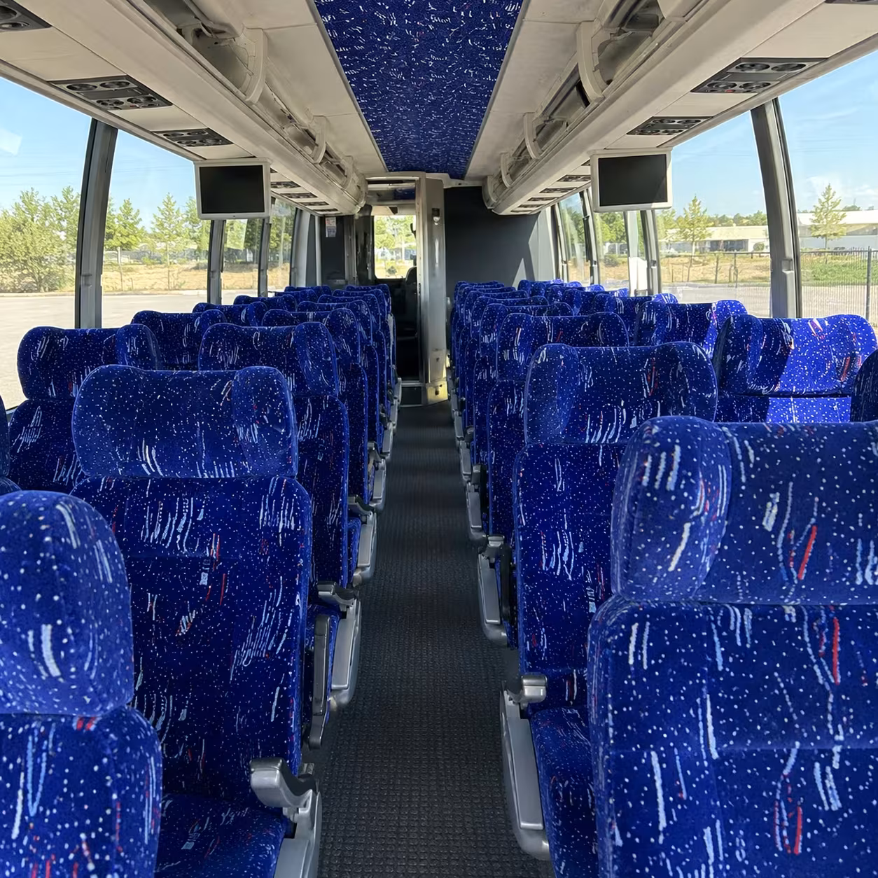 apple valley charter bus rental interior