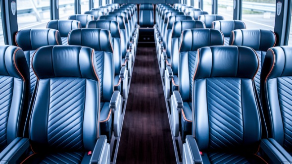 apple valley 50 passenger charter bus inside