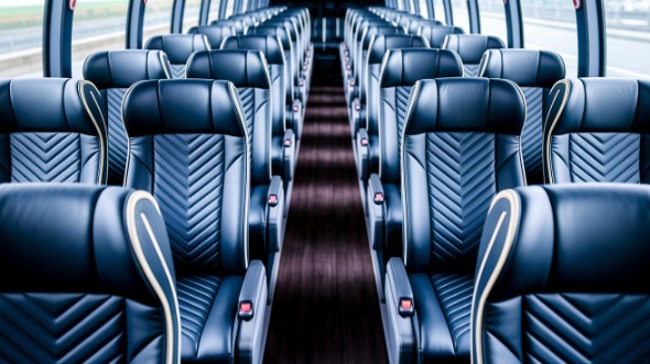 apple valley 54 passenger charter bus inside