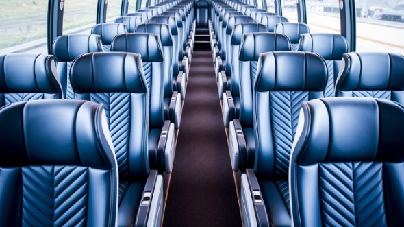 apple valley 56 passenger charter bus inside