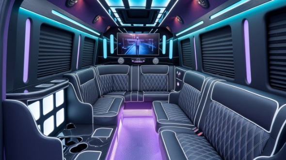 apple valley party bus rental inside